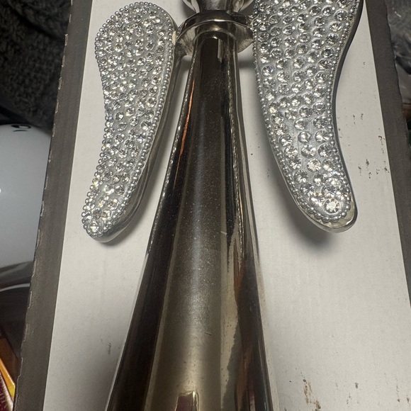 Silver Rhinestone Angel candle holder - Picture 3 of 4
